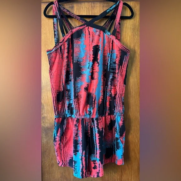 Fabletics Liza Heatwave Multicolor Sleeveless Romper- Size M - Picture 3 of 7